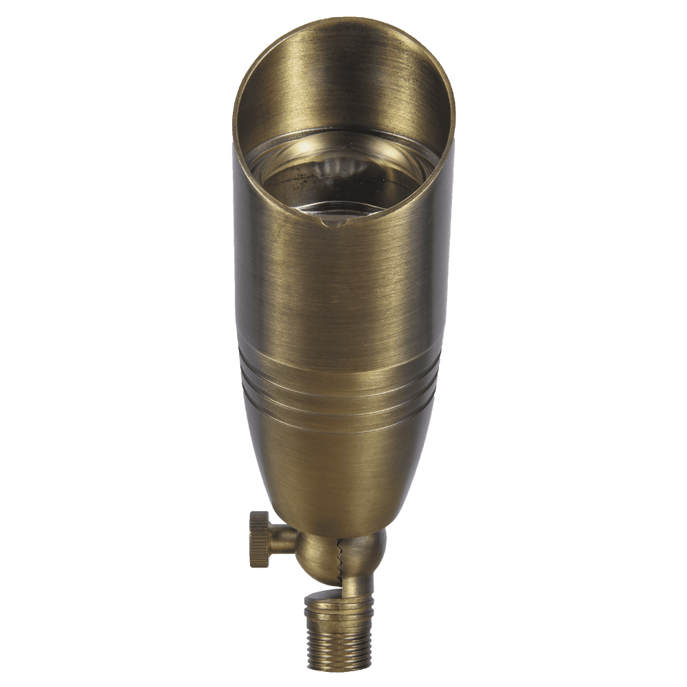 Outdoor Landscape Lighting LED 12V Low Voltage SPB06 Natural Brass Packages x12, x24, x36 12V Low Voltage LED Landscape Spotlight