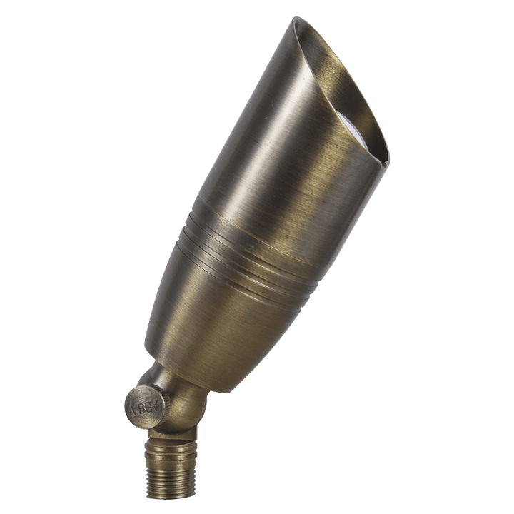 Outdoor Landscape Lighting LED 12V Low Voltage SPB06 Natural Brass Packages x12, x24, x36 12V Low Voltage LED Landscape Spotlight