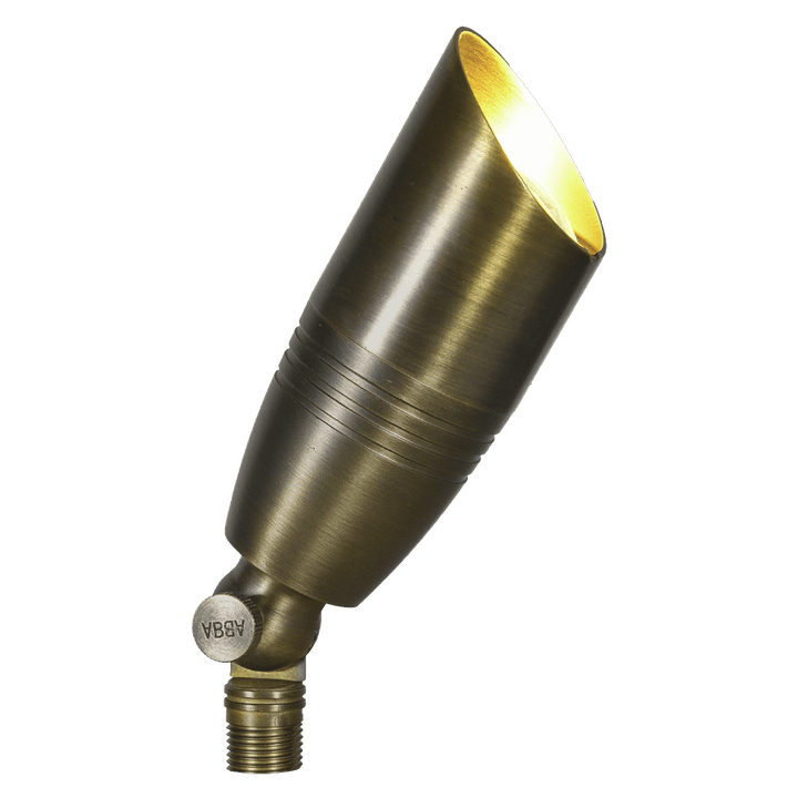 Outdoor Landscape Lighting LED 12V Low Voltage SPB06 Natural Brass Packages x12, x24, x36 12V Low Voltage LED Landscape Spotlight