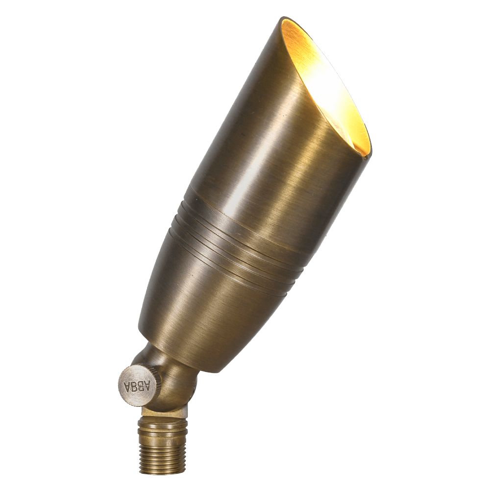 Outdoor Landscape Lighting LED 12V Low Voltage SPB06 4x/8x/12x Package 12V Low Voltage LED Outdoor Landscape Brass Spotlight with MR16 5W 3000K Bulb