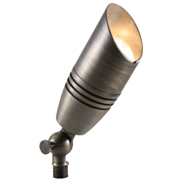 Outdoor Landscape Lighting LED 12V Low Voltage Brass LED Spotlight: 6x Brass Spotlights, All Necessary Components Included