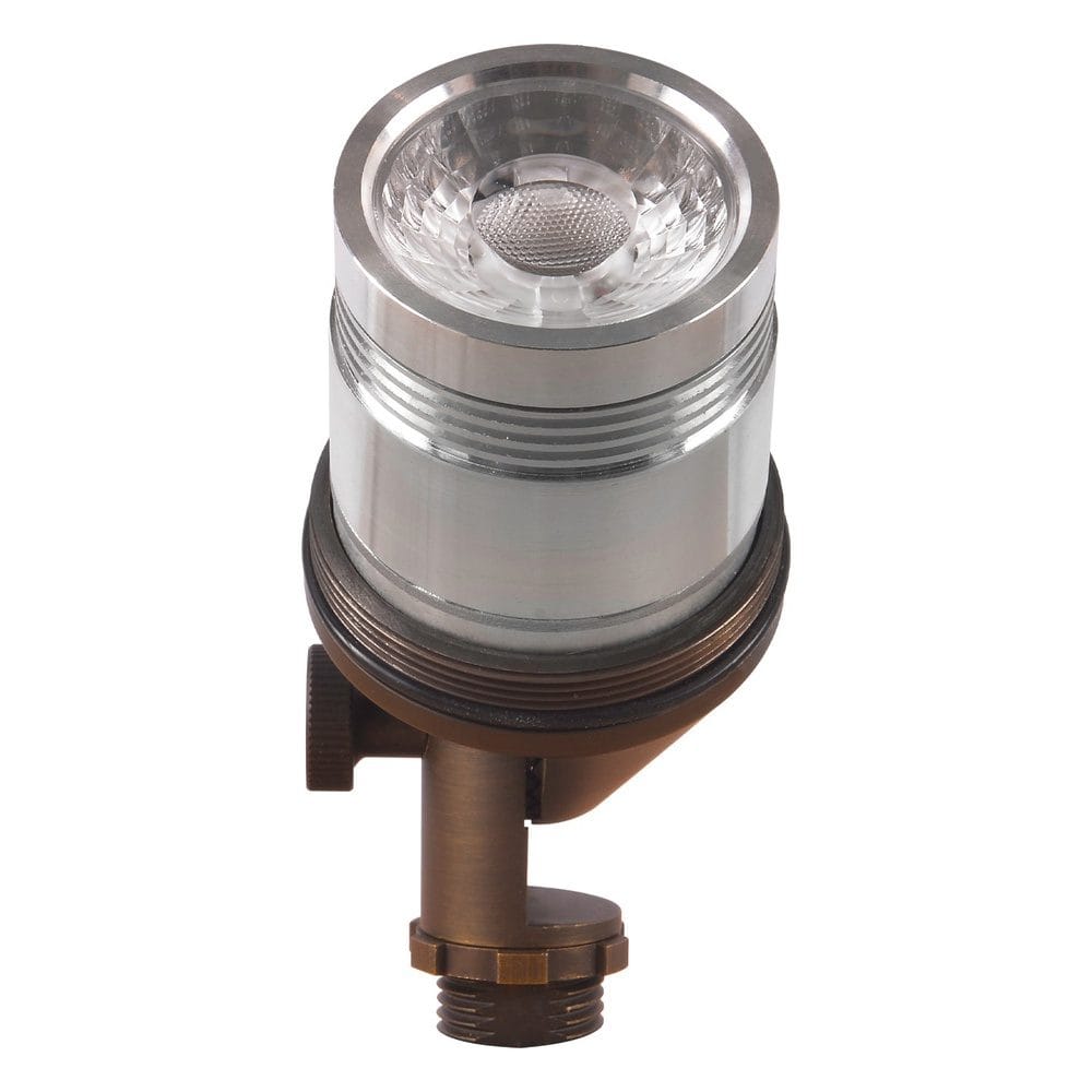 Outdoor Landscape Lighting LED 12V Low Voltage SPB12 Cast Brass Spotlight | 3W-12W 3000K Warm White Integrated LED 12V Low Voltage Landscape Light