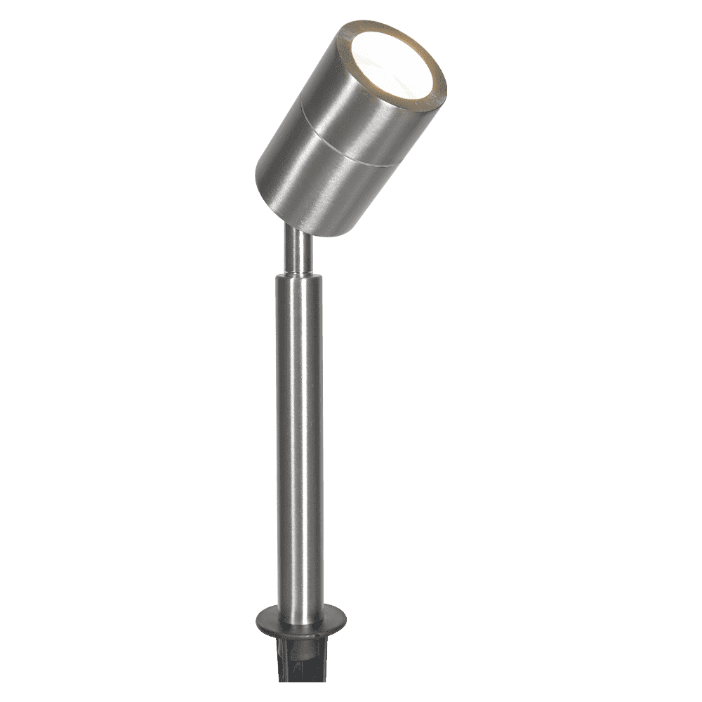 Outdoor Landscape Lighting LED 12V Low Voltage SPS02 4x/8x/12x Package 12V Low Voltage LED Stainless Steel Spotlight Adjustable Up Lighting Fixtures with 5W 3000K Bulb