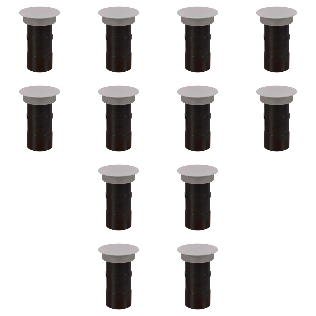 Outdoor Landscape Lighting LED 12V Low Voltage STA02 4x/8x/12x Package 3W 3000K Warm White Integrated LED 12V Low Voltage Round Aluminum Brick Paver Light Outdoor Step Light 12 Pack