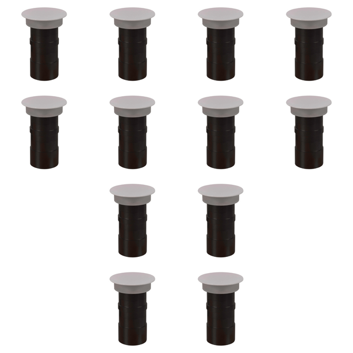 Outdoor Landscape Lighting LED 12V Low Voltage STA02 4x/8x/12x Package 3W 3000K Warm White Integrated LED 12V Low Voltage Round Aluminum Brick Paver Light Outdoor Step Light 12 Pack
