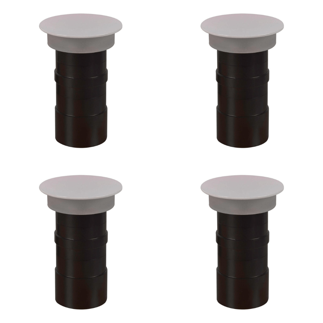 Outdoor Landscape Lighting LED 12V Low Voltage STA02 4x/8x/12x Package 3W 3000K Warm White Integrated LED 12V Low Voltage Round Aluminum Brick Paver Light Outdoor Step Light 4 Pack