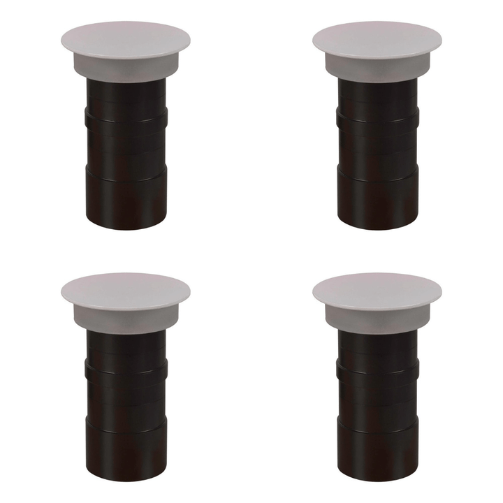 Outdoor Landscape Lighting LED 12V Low Voltage STA02 4x/8x/12x Package 3W 3000K Warm White Integrated LED 12V Low Voltage Round Aluminum Brick Paver Light Outdoor Step Light 4 Pack
