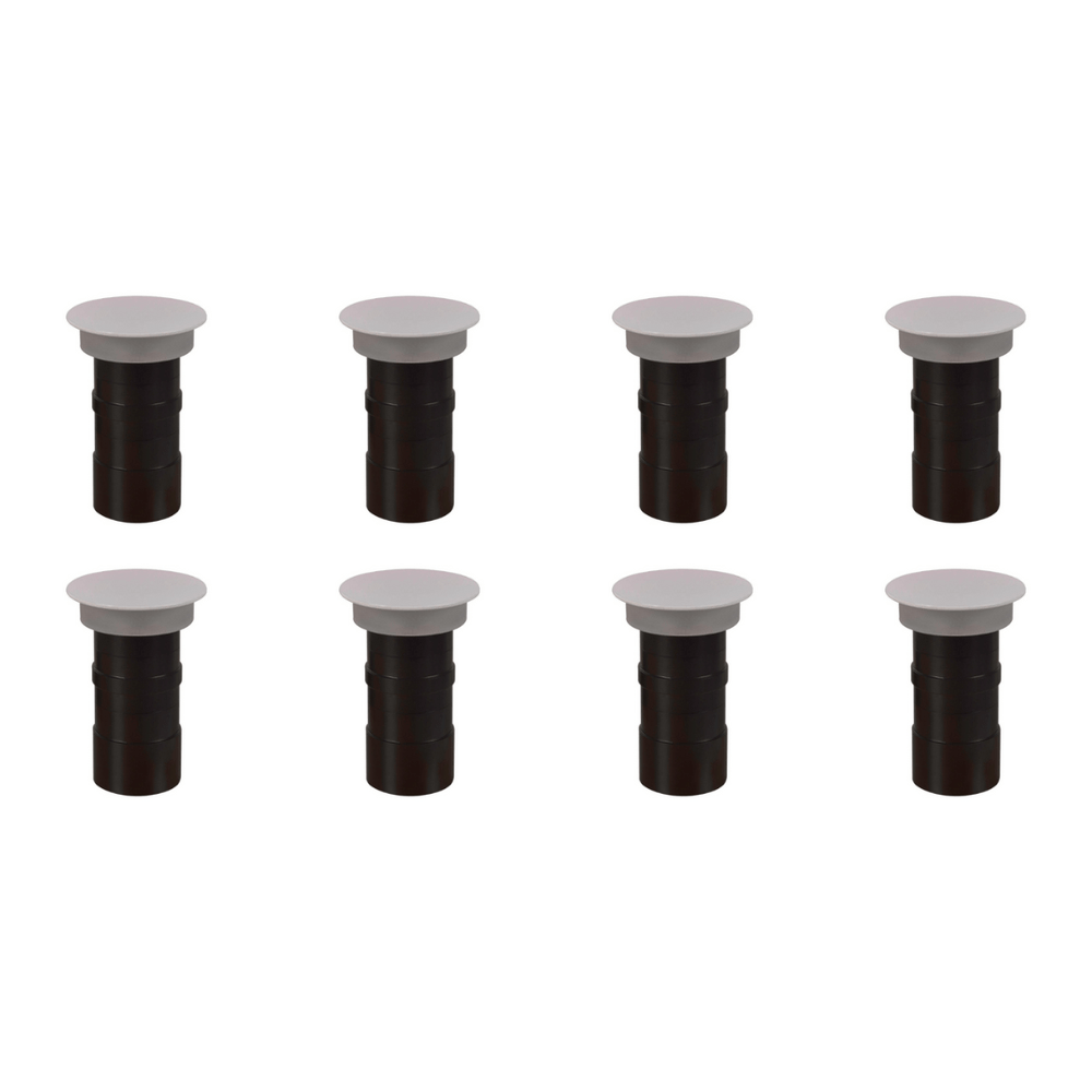 Outdoor Landscape Lighting LED 12V Low Voltage STA02 4x/8x/12x Package 3W 3000K Warm White Integrated LED 12V Low Voltage Round Aluminum Brick Paver Light Outdoor Step Light 8 Pack