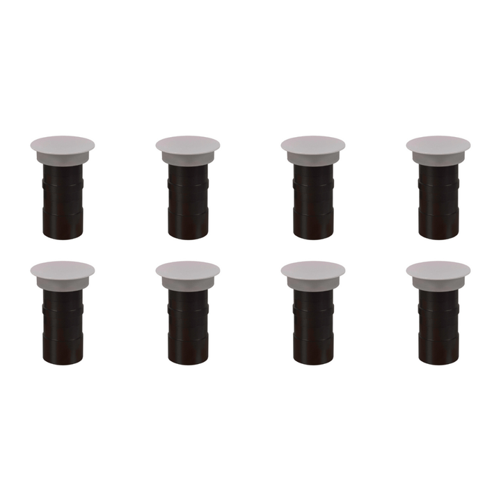 Outdoor Landscape Lighting LED 12V Low Voltage STA02 4x/8x/12x Package 3W 3000K Warm White Integrated LED 12V Low Voltage Round Aluminum Brick Paver Light Outdoor Step Light 8 Pack
