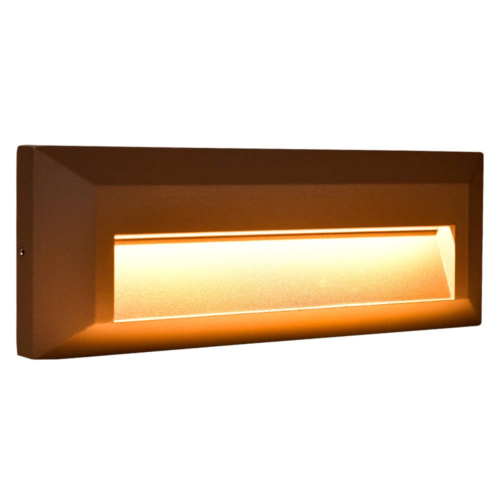 Outdoor Landscape Lighting LED 12V Low Voltage STA04 Cast Aluminum Step Light | 3+3W 3CCT Integrated LED 12V Low Voltage Landscape Light Brown