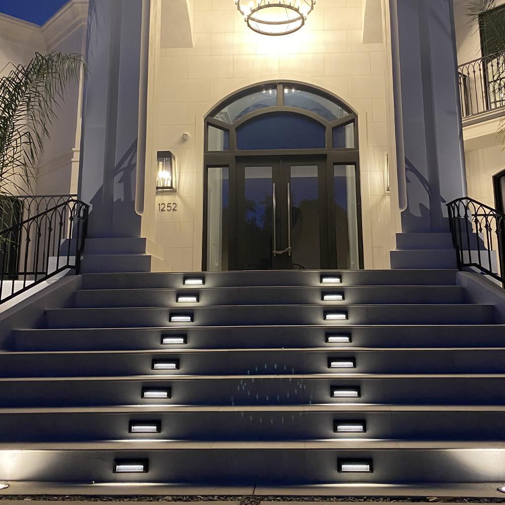Outdoor Landscape Lighting LED 12V Low Voltage STA04 Cast Aluminum Step Light | 3+3W 3CCT Integrated LED 12V Low Voltage Landscape Light