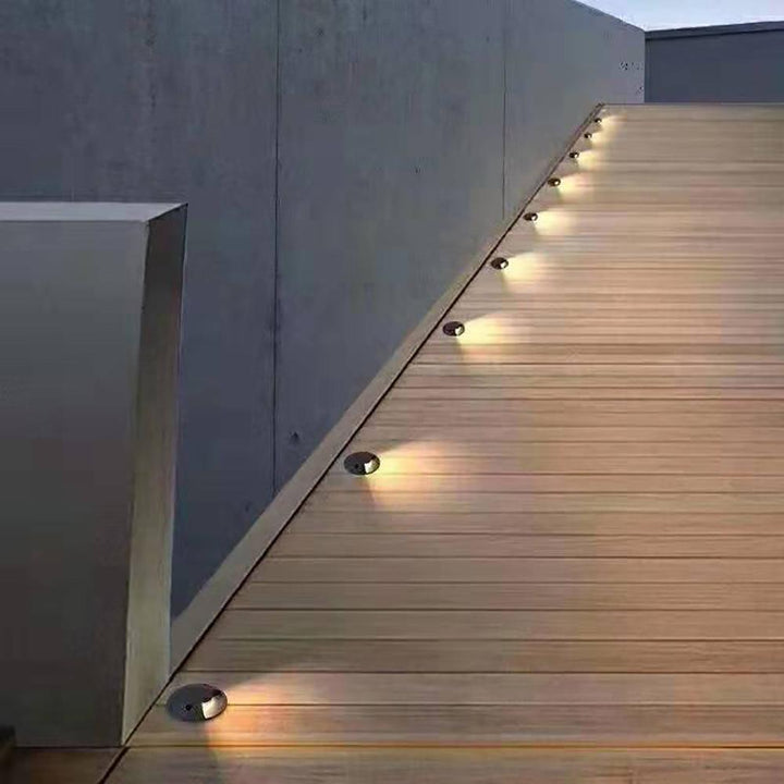 Outdoor Landscape Lighting LED 12V Low Voltage STA05 Cast Aluminum Step Light | 3W 3000K Warm White Integrated LED 12V Low Voltage Landscape Light