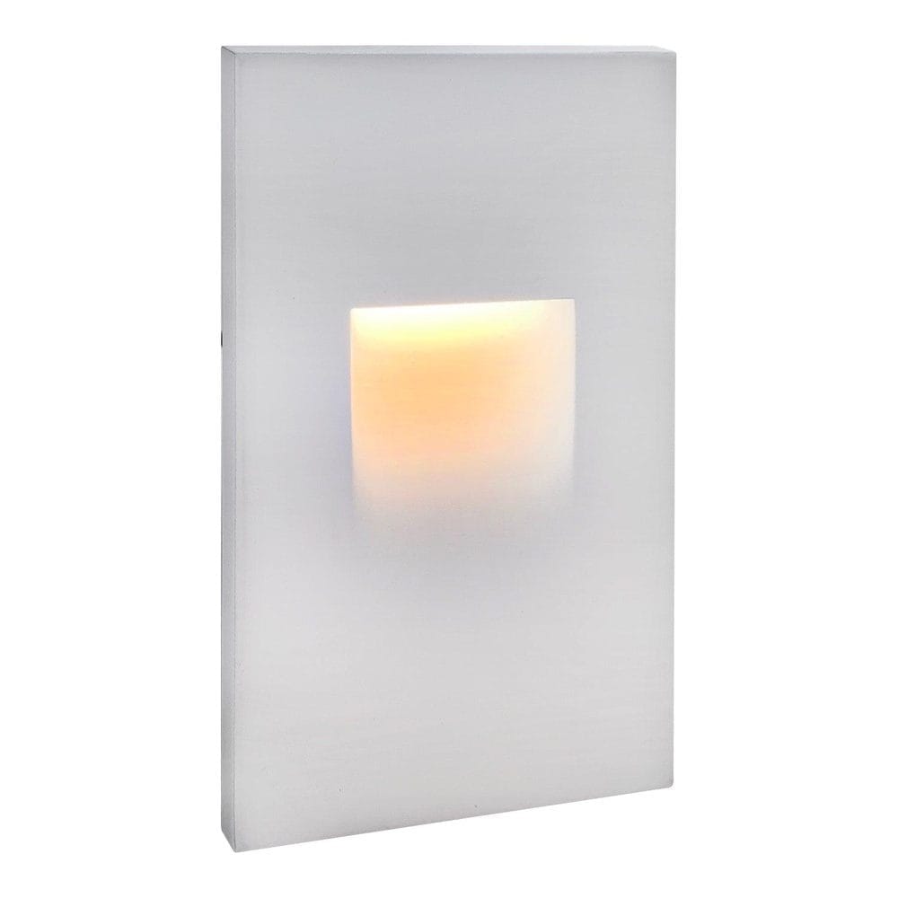 Outdoor Landscape Lighting LED 12V Low Voltage STA06 4x/8x/12x Package 3.5W 12V Low Voltage 3000K Warm White Integrated Rectangular Waterproof Vertical LED Aluminum Stair Step Light Wall Lighting Fixture White 4 Pack