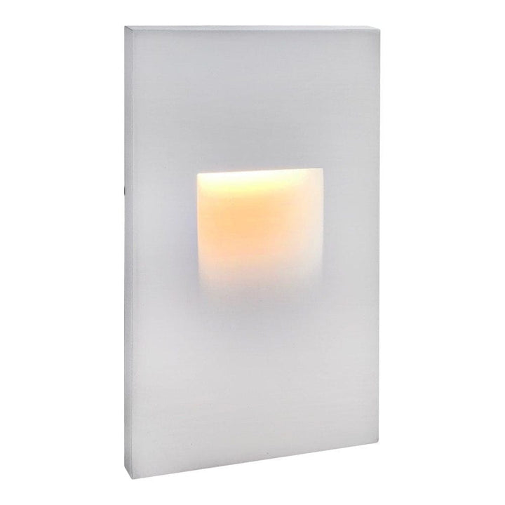 Outdoor Landscape Lighting LED 12V Low Voltage STA06 4x/8x/12x Package 3.5W 12V Low Voltage 3000K Warm White Integrated Rectangular Waterproof Vertical LED Aluminum Stair Step Light Wall Lighting Fixture White 4 Pack