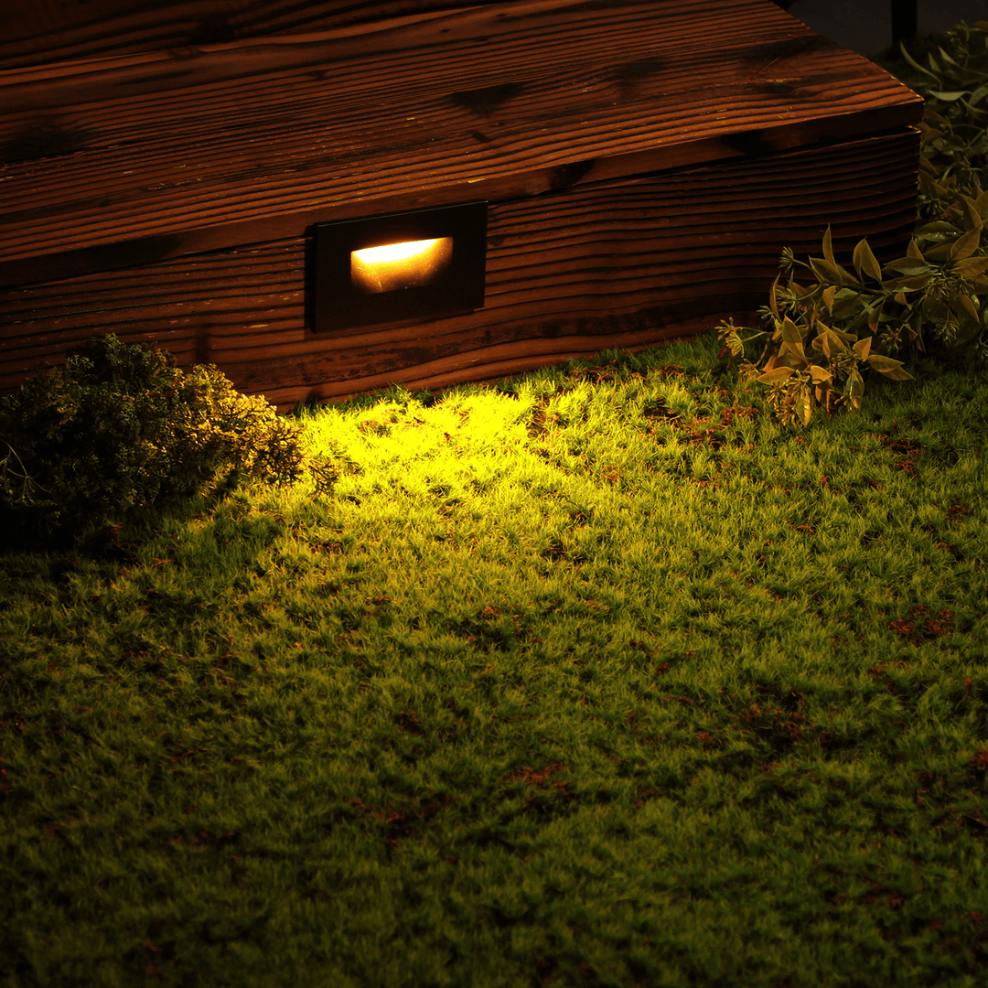 Outdoor Landscape Lighting LED 12V Low Voltage STA07 4x/8x/12x Package 3W 12V Low Voltage 3CCT Rectangular Waterproof Horizontal LED Aluminum Stairs Step Light Fixture