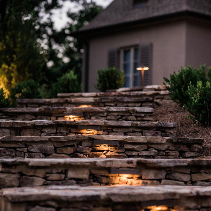 Outdoor Landscape Lighting LED 12V Low Voltage STB01 Cast Aluminum 5" Hardscape Light | 1W 3000K Warm White Integrated LED 12V Low Voltage Landscape Light