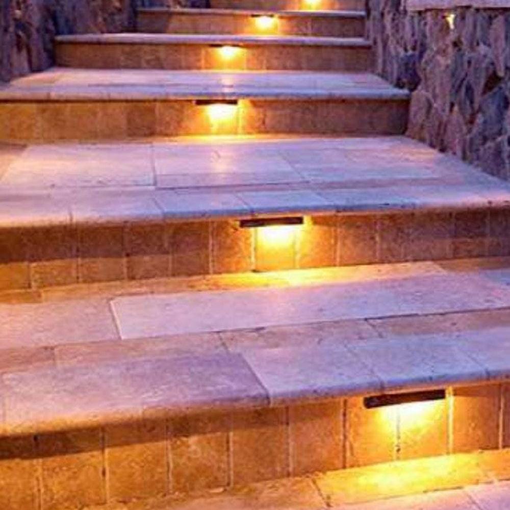 Outdoor Landscape Lighting LED 12V Low Voltage STB05 4x/8x/12x Package 1.5W 12V Low Voltage Aluminum Hardscape Paver Light Retaining Wall LED Step Lighting 3000K