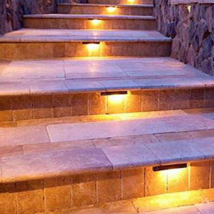 Outdoor Landscape Lighting LED 12V Low Voltage STB05 4x/8x/12x Package 1.5W 12V Low Voltage Aluminum Hardscape Paver Light Retaining Wall LED Step Lighting 3000K