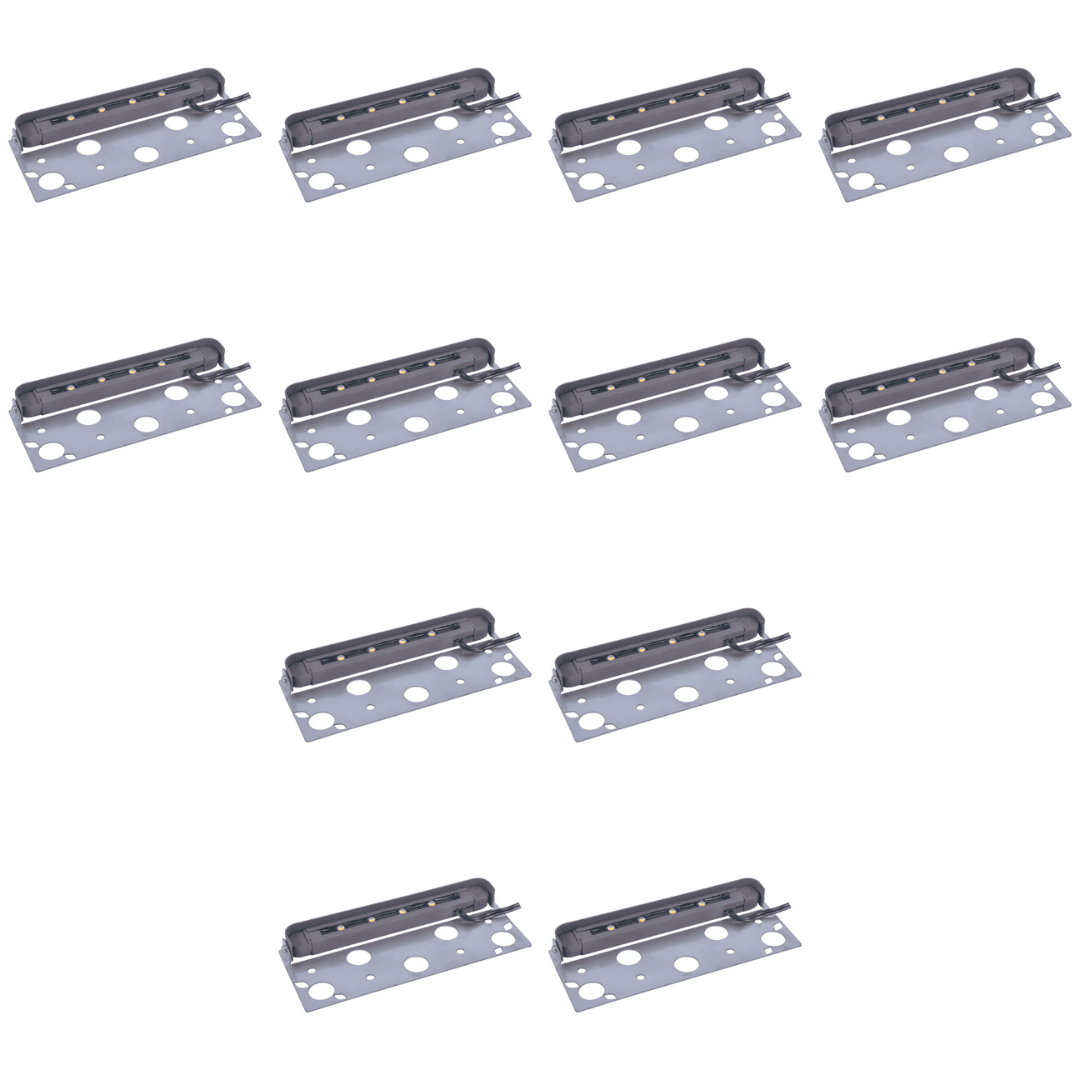 Outdoor Landscape Lighting LED 12V Low Voltage STB05 4x/8x/12x Package 1.5W 12V Low Voltage Aluminum Hardscape Paver Light Retaining Wall LED Step Lighting 3000K 12 Pack