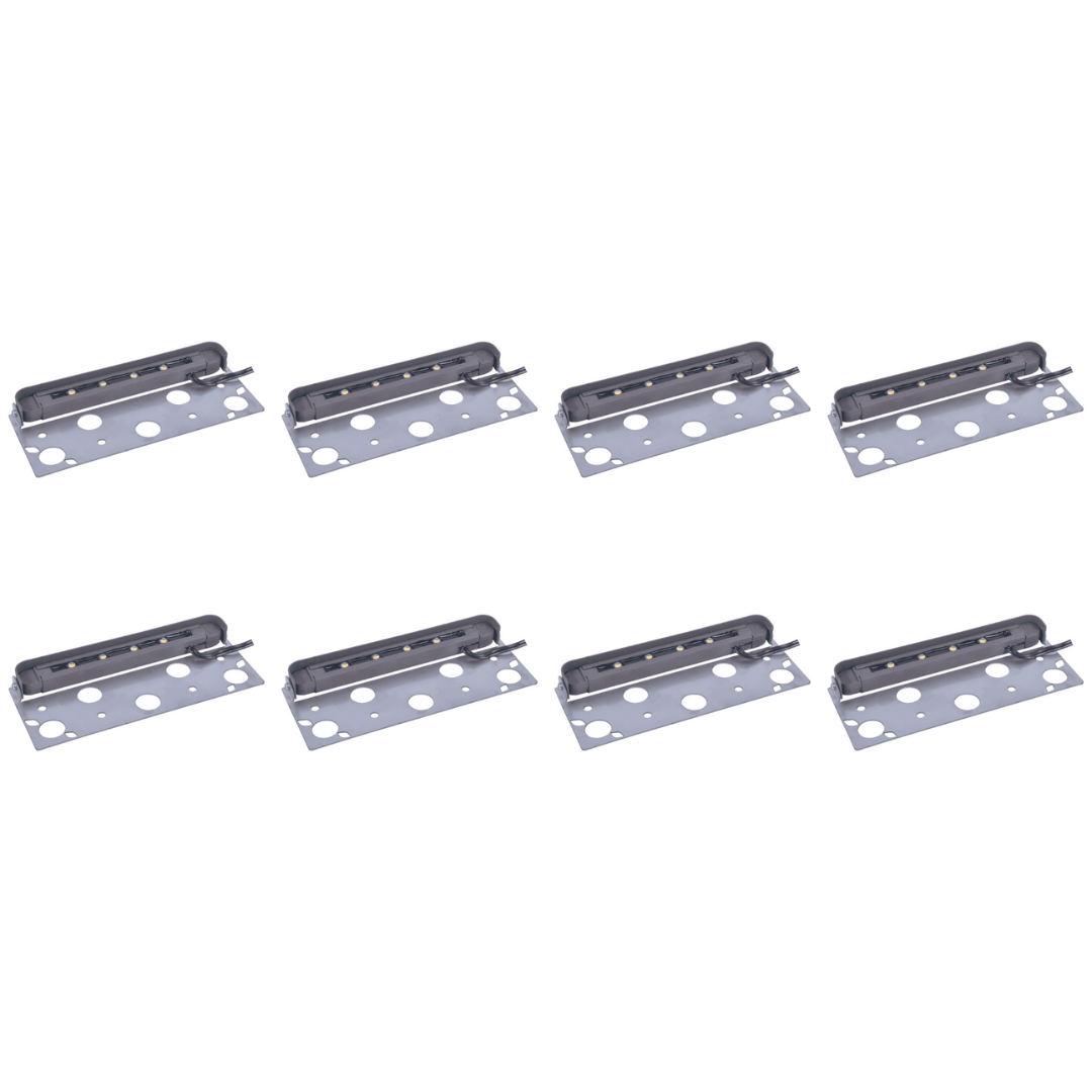 Outdoor Landscape Lighting LED 12V Low Voltage STB05 4x/8x/12x Package 1.5W 12V Low Voltage Aluminum Hardscape Paver Light Retaining Wall LED Step Lighting 3000K 8 Pack