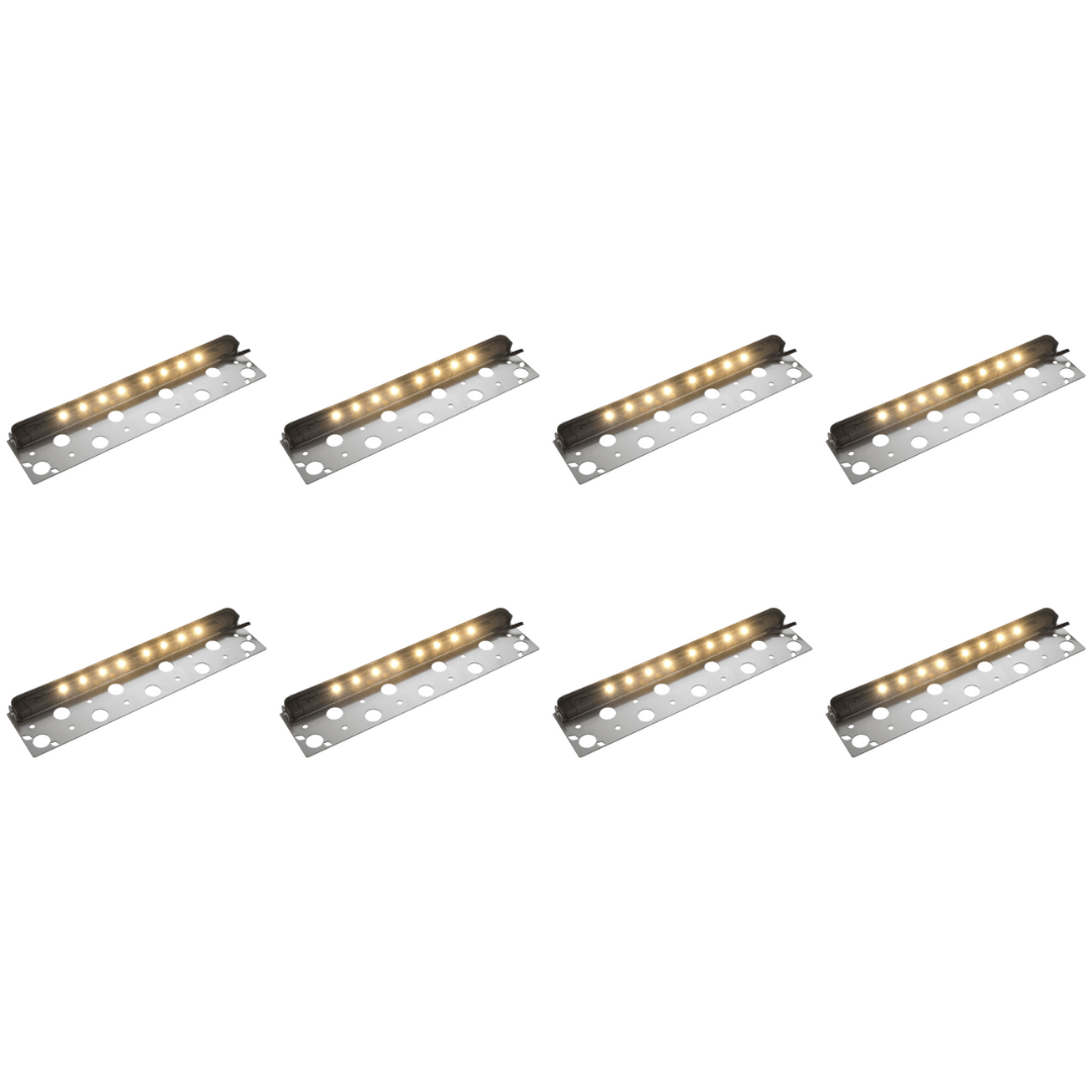 Outdoor Landscape Lighting LED 12V Low Voltage STB06 4x/8x/12x Package 3W 2700K or 3000K Warm White 12V Low Voltage Aluminum 13" Retaining Wall Step Lights LED Hardscape Paver Lighting 3000K 8 Pack