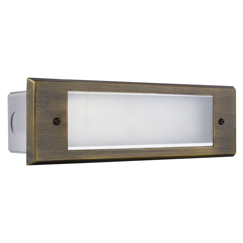 Outdoor Landscape Lighting LED 12V Low Voltage STB10 Cast Brass 9.5" Step Light | 4W 3000K Warm White Integrated LED 12V Low Voltage Landscape Light