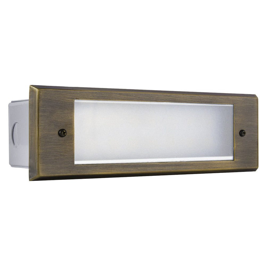 Outdoor Landscape Lighting LED 12V Low Voltage STB10 Cast Brass 9.5" Step Light | 4W 3000K Warm White Integrated LED 12V Low Voltage Landscape Light