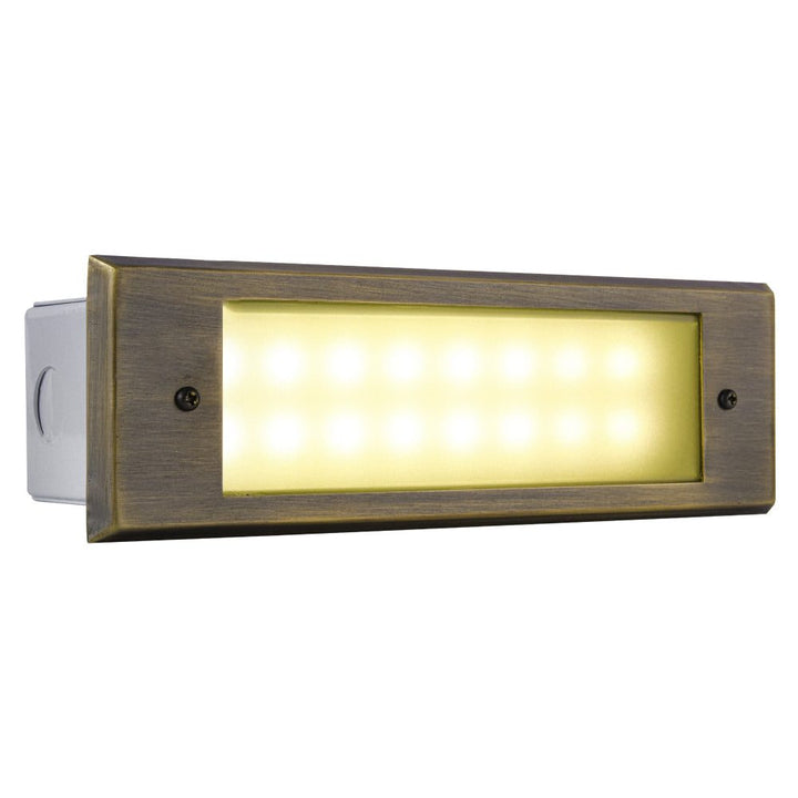 Outdoor Landscape Lighting LED 12V Low Voltage STB10 Cast Brass 9.5" Step Light | 4W 3000K Warm White Integrated LED 12V Low Voltage Landscape Light