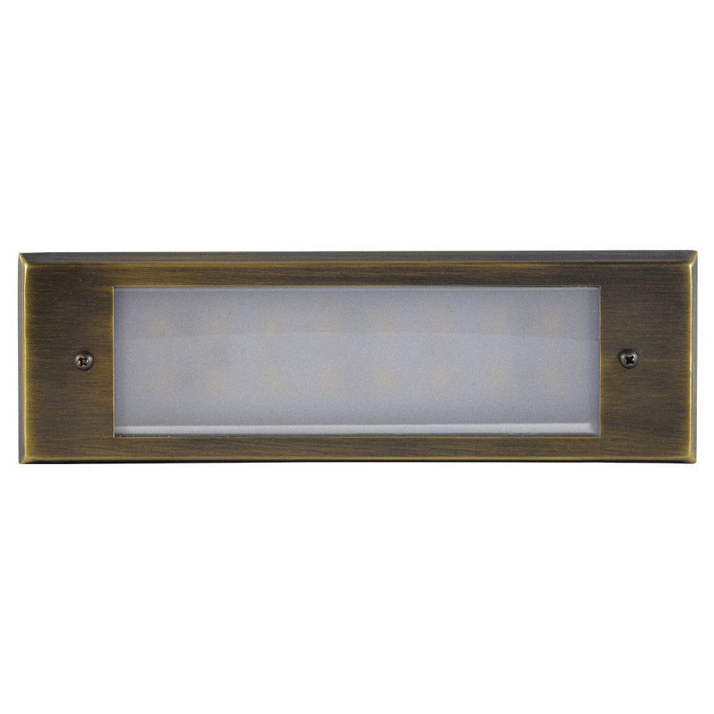 Outdoor Landscape Lighting LED 12V Low Voltage STB10 Cast Brass 9.5" Step Light | 4W 3000K Warm White Integrated LED 12V Low Voltage Landscape Light