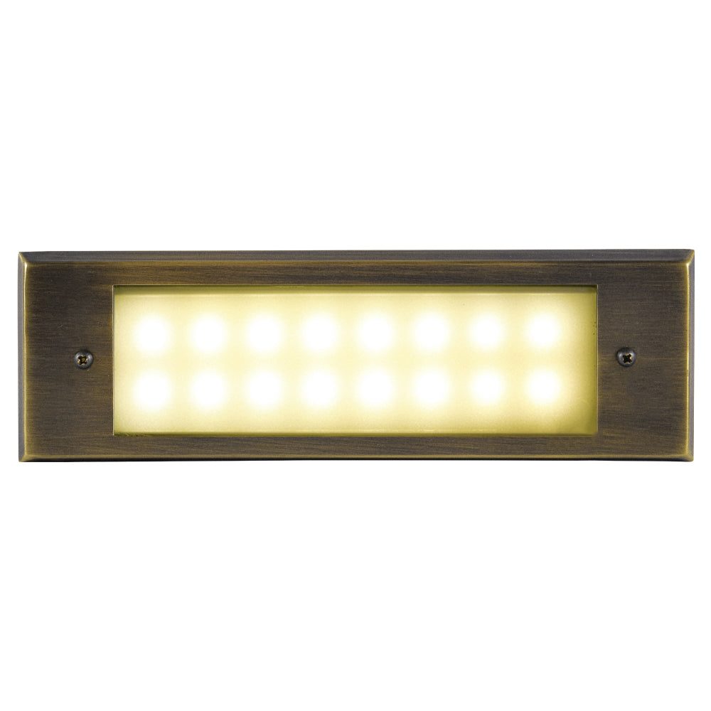 Outdoor Landscape Lighting LED 12V Low Voltage STB10 Cast Brass 9.5" Step Light | 4W 3000K Warm White Integrated LED 12V Low Voltage Landscape Light