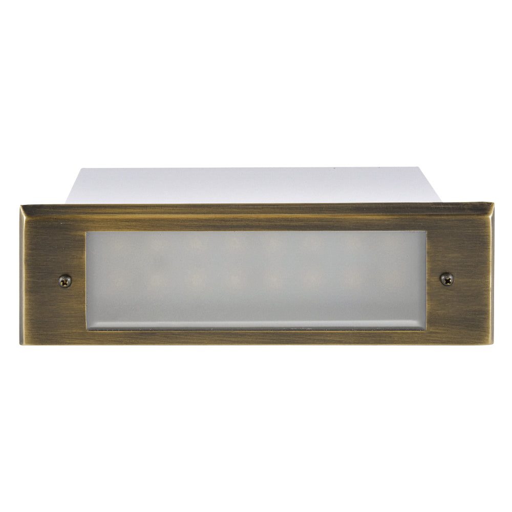 Outdoor Landscape Lighting LED 12V Low Voltage STB10 Cast Brass 9.5" Step Light | 4W 3000K Warm White Integrated LED 12V Low Voltage Landscape Light
