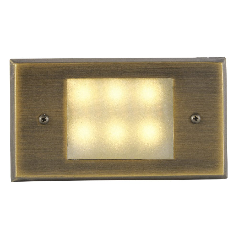 Outdoor Landscape Lighting LED 12V Low Voltage STB11 Cast Brass 5.5" Step Light | 1.5W 3000K Warm White Integrated LED 12V Low Voltage Landscape Light