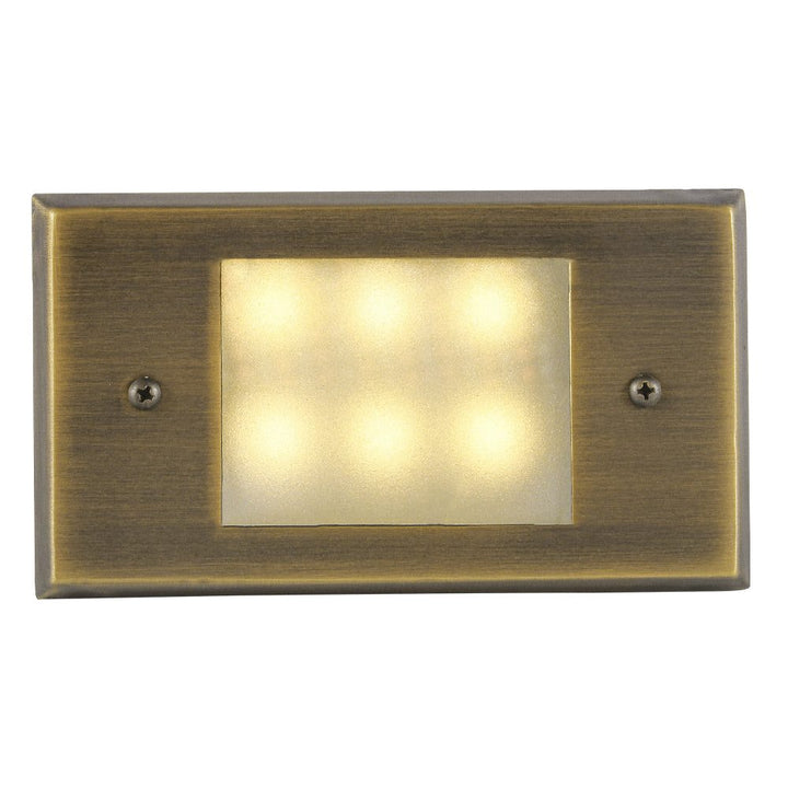 Outdoor Landscape Lighting LED 12V Low Voltage STB11 Cast Brass 5.5" Step Light | 1.5W 3000K Warm White Integrated LED 12V Low Voltage Landscape Light