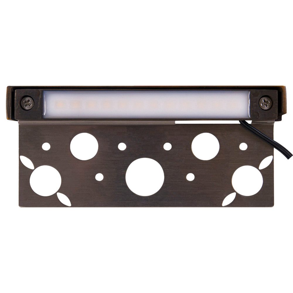 Outdoor Landscape Lighting LED 12V Low Voltage STB12 Cast Brass 7" Hardscape Light | 3W Integrated LED 12V Low Voltage Landscape Light