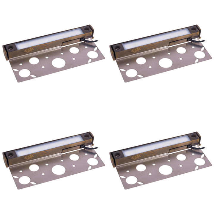 Outdoor Landscape Lighting LED 12V Low Voltage STB12 4x/8x/12x Package Brass LED 7" Retaining Wall Light 12V Low Voltage Hardscape Paver Lighting 3000K or 5000K 4 Pack