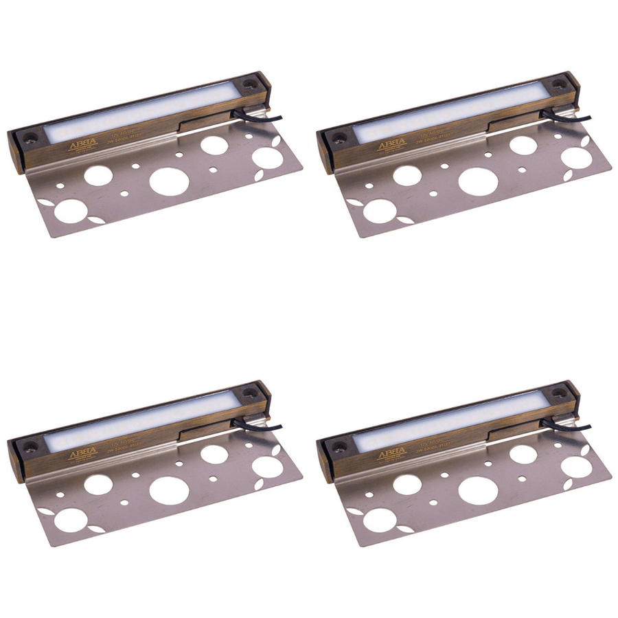 Outdoor Landscape Lighting LED 12V Low Voltage STB12 4x/8x/12x Package Brass LED 7" Retaining Wall Light 12V Low Voltage Hardscape Paver Lighting 3000K or 5000K 4 Pack