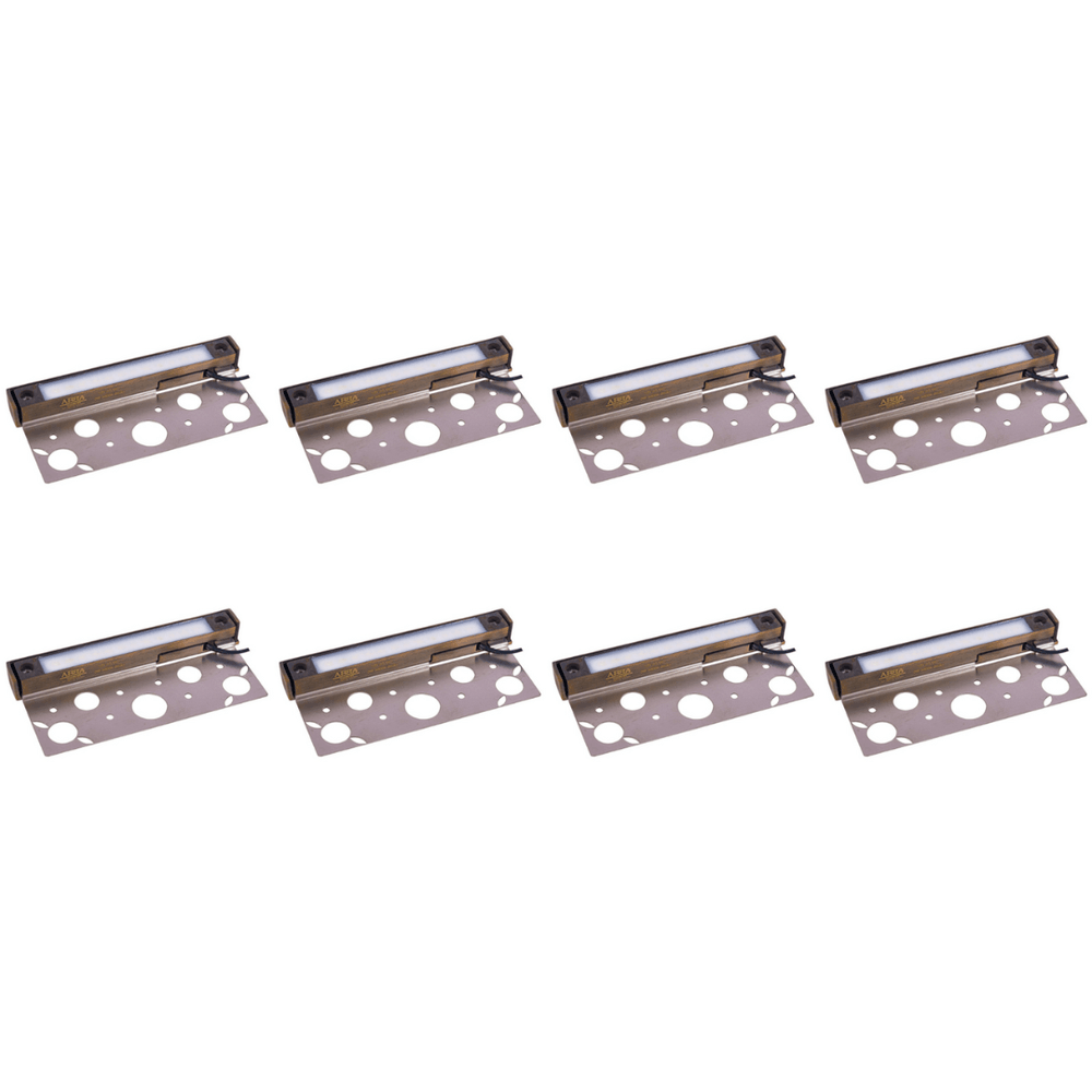 Outdoor Landscape Lighting LED 12V Low Voltage STB12 4x/8x/12x Package Brass LED 7" Retaining Wall Light 12V Low Voltage Hardscape Paver Lighting 3000K or 5000K 8 Pack