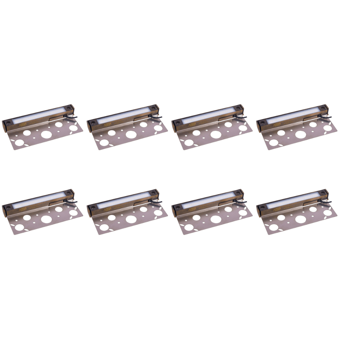 Outdoor Landscape Lighting LED 12V Low Voltage STB12 4x/8x/12x Package Brass LED 7" Retaining Wall Light 12V Low Voltage Hardscape Paver Lighting 3000K or 5000K 8 Pack