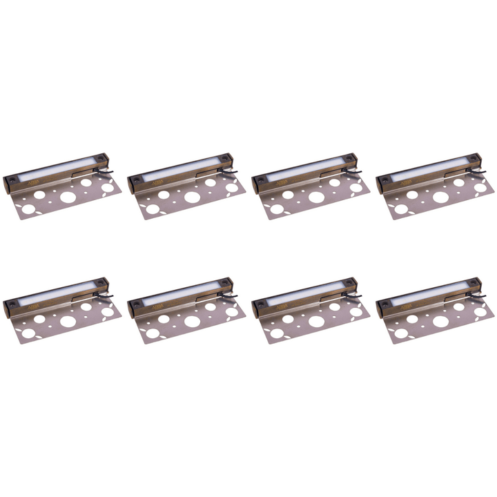 Outdoor Landscape Lighting LED 12V Low Voltage STB12 4x/8x/12x Package Brass LED 7" Retaining Wall Light 12V Low Voltage Hardscape Paver Lighting 3000K or 5000K 8 Pack