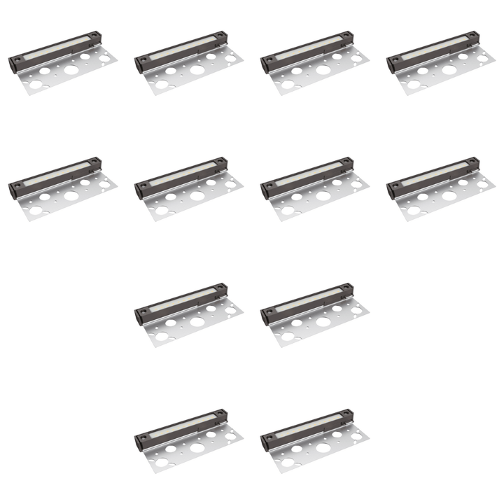 Outdoor Landscape Lighting LED 12V Low Voltage STB14 4x/8x/12x Package 3000K or 5000K Aluminum LED 7" Retaining Wall Light 12V Low Voltage Hardscape Paver Lighting 12 Pack
