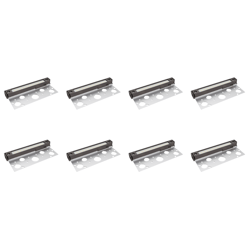 Outdoor Landscape Lighting LED 12V Low Voltage STB14 4x/8x/12x Package 3000K or 5000K Aluminum LED 7" Retaining Wall Light 12V Low Voltage Hardscape Paver Lighting 8 Pack