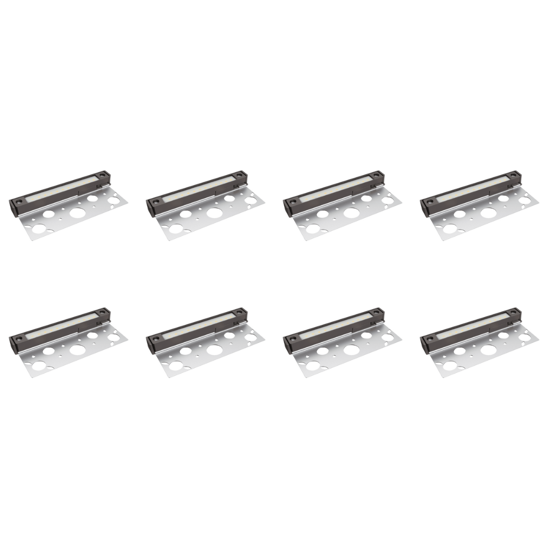 Outdoor Landscape Lighting LED 12V Low Voltage STB14 4x/8x/12x Package 3000K or 5000K Aluminum LED 7" Retaining Wall Light 12V Low Voltage Hardscape Paver Lighting 8 Pack