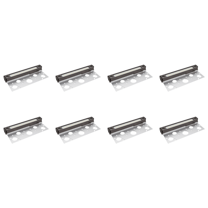 Outdoor Landscape Lighting LED 12V Low Voltage STB14 4x/8x/12x Package 3000K or 5000K Aluminum LED 7" Retaining Wall Light 12V Low Voltage Hardscape Paver Lighting 8 Pack