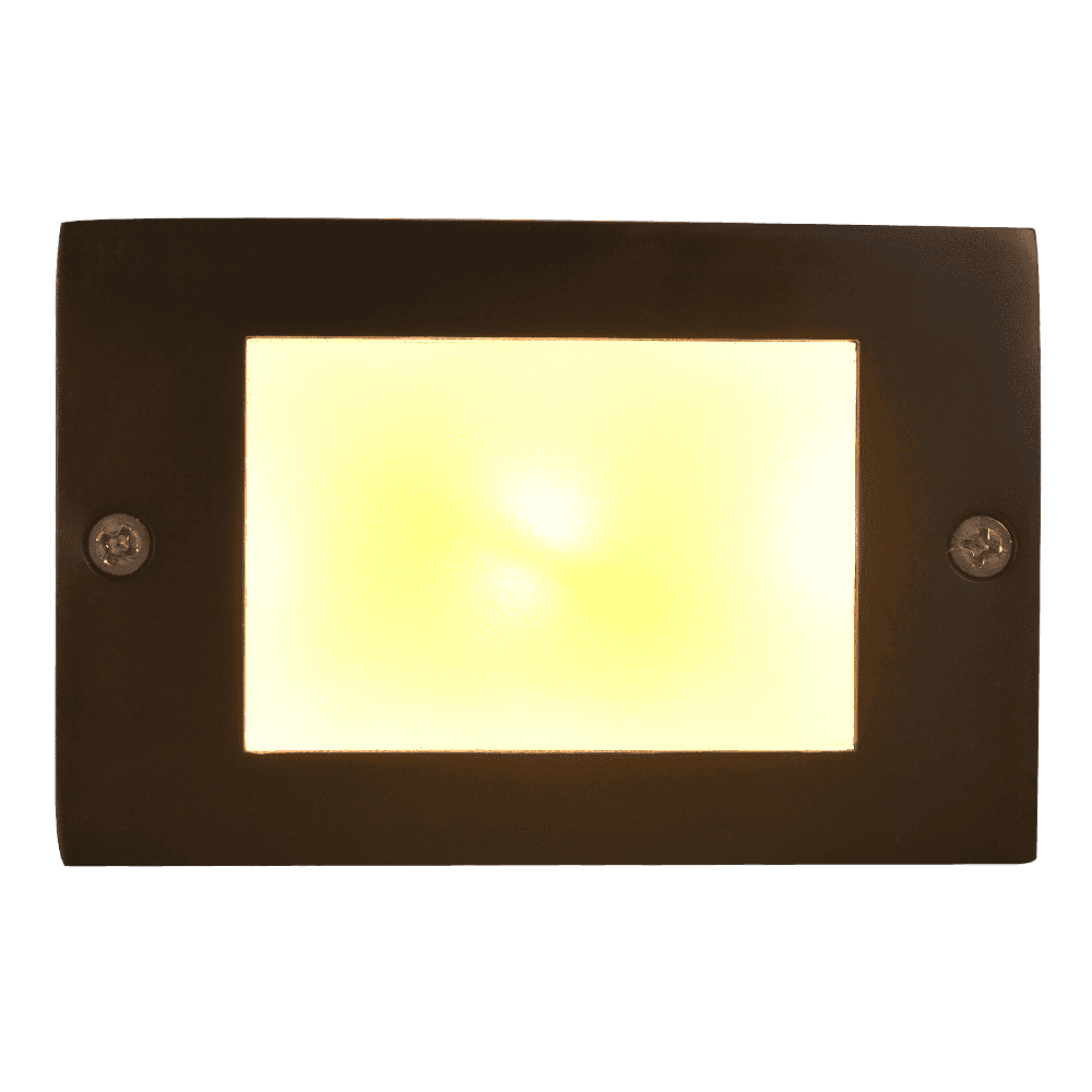 Outdoor Landscape Lighting LED 12V Low Voltage STB15 4x/8x/12x Package Horizontal Waterproof LED Brass 4.5" Brick Lights Outdoor Edge Step Light 12V Low Voltage 3W 3000K Bulb