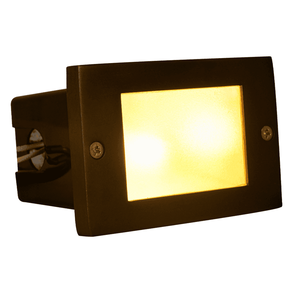 Outdoor Landscape Lighting LED 12V Low Voltage STB15 4x/8x/12x Package Horizontal Waterproof LED Brass 4.5" Brick Lights Outdoor Edge Step Light 12V Low Voltage 3W 3000K Bulb
