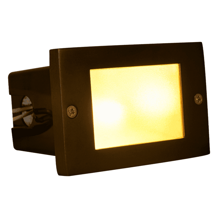 Outdoor Landscape Lighting LED 12V Low Voltage STB15 4x/8x/12x Package Horizontal Waterproof LED Brass 4.5" Brick Lights Outdoor Edge Step Light 12V Low Voltage 3W 3000K Bulb