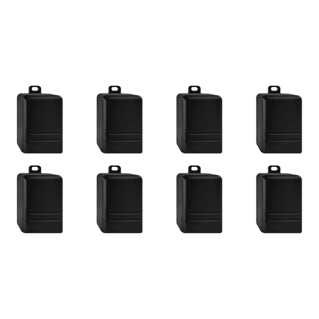 Outdoor Landscape Lighting LED 12V Low Voltage STB19 4x/8x/12x Package LED Cast Brass Deck Step Light Surface Mount 12V Low Voltage Landscape Lighting Black 8 Pack