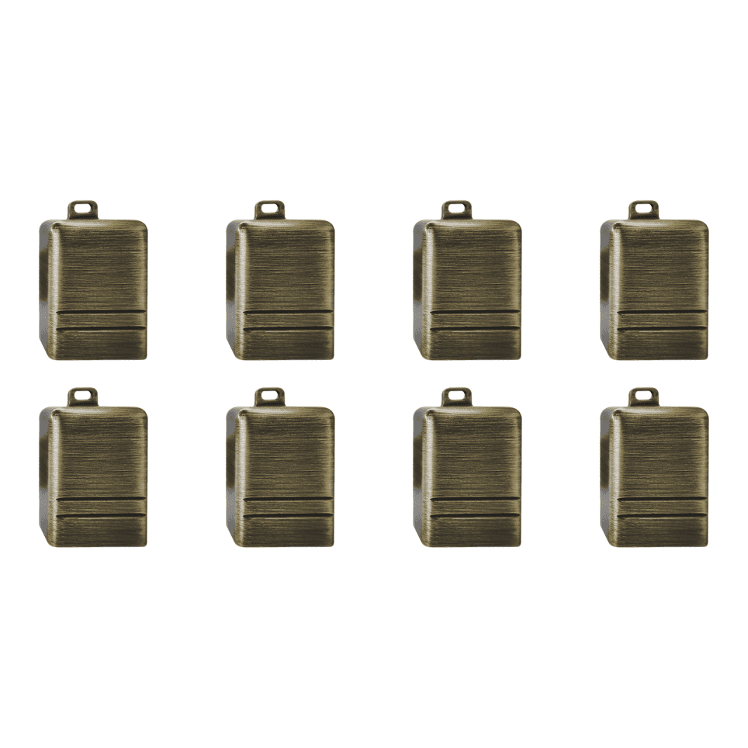 Outdoor Landscape Lighting LED 12V Low Voltage STB19 4x/8x/12x Package LED Cast Brass Deck Step Light Surface Mount 12V Low Voltage Landscape Lighting Natural Brass 8 Pack