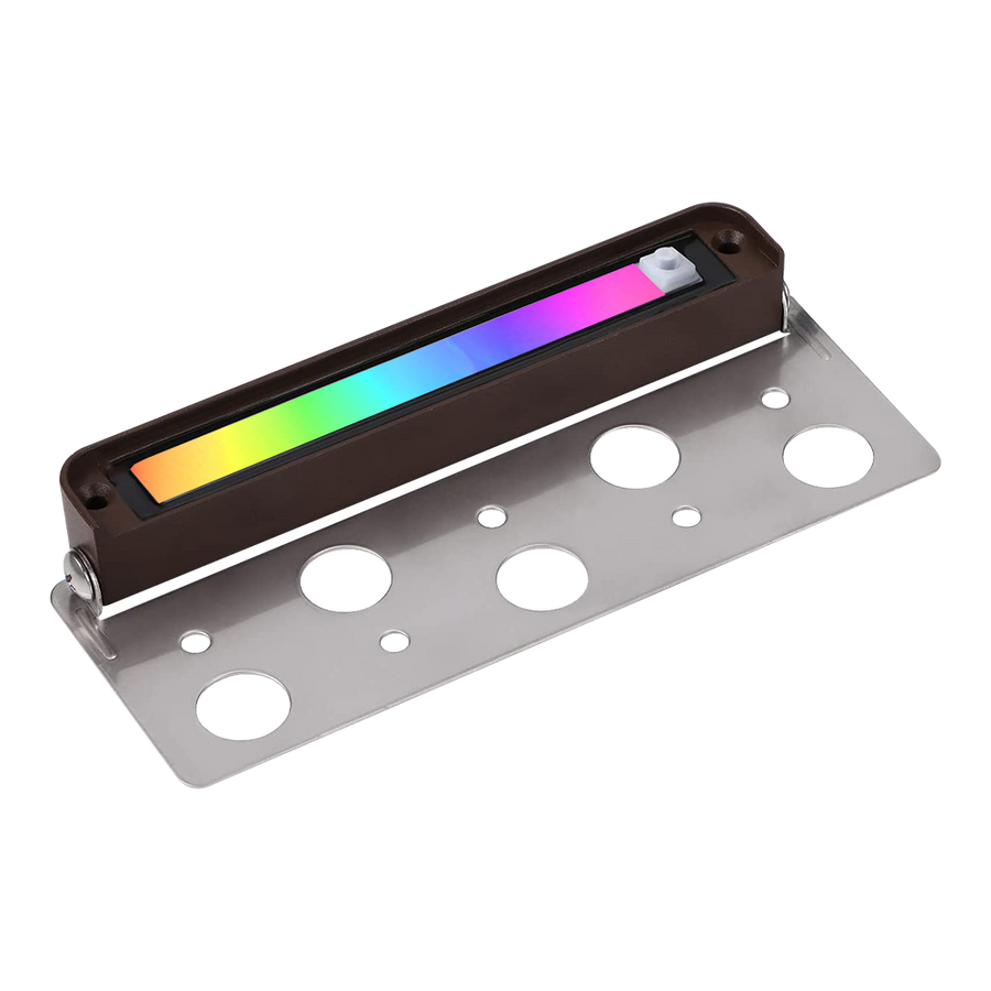 Outdoor Landscape Lighting LED 12V Low Voltage STBR05 7-Inch 3W RGBW LED Retaining Wall Lights, Aluminum Hardscape Color Changing 12V-24V Low Voltage Landscape Lights