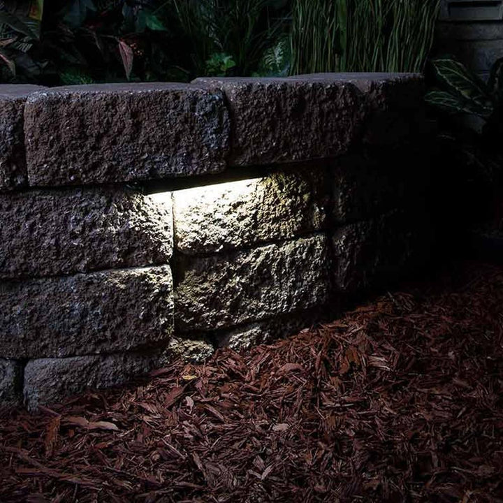 Outdoor Landscape Lighting LED 12V Low Voltage STB12 Cast Brass 7" Hardscape Light | 3W Integrated LED 12V Low Voltage Landscape Light